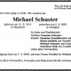 Schuster Michael 1913-2003 Todesanzeige